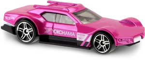 Hot Wheels Pink Corvette Yokohama PNG image