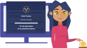 Hotel Discount Animation PNG image