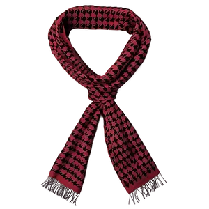 Houndstooth Red Scarf Png Bgg PNG image