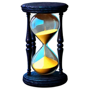 Hourglass In Dark Background PNG Oom PNG