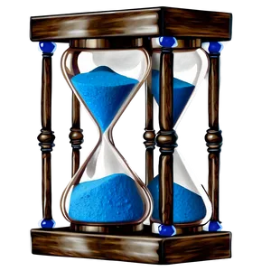 Hourglass With Blue Sand PNG 05232024 PNG