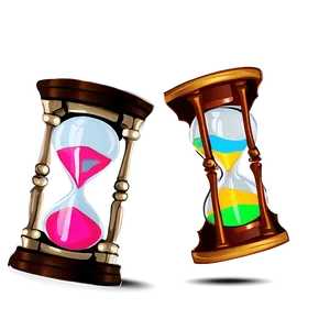 Hourglass With Colored Sands PNG 85 PNG
