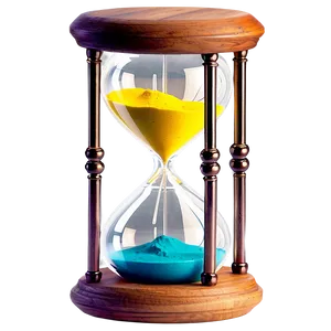 Hourglass With Colored Sands PNG Pkp95
