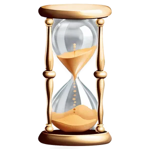 Hourglass With Flowing Sand PNG Smf