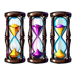 Hourglass With Glitter Sand PNG 67