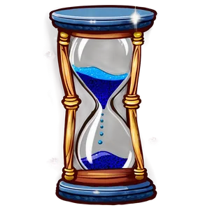 Hourglass With Glitter Sand PNG Gne90