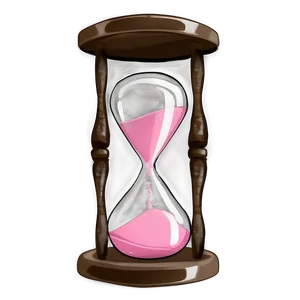 Hourglass With Pink Sand PNG Key48