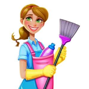 House Cleaning Lady PNG 06292024