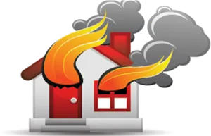 House Fire Graphic PNG image