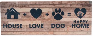 House Love Dog Happy Home Sign