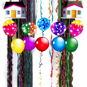 House Party Decorations PNG Bqf