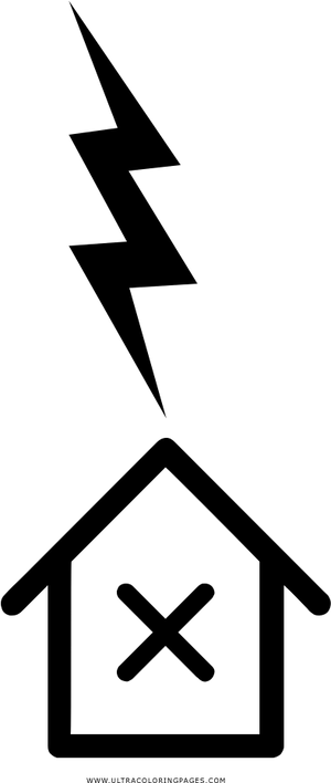 House Protection From Lightning Icon PNG