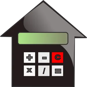 House Shaped Calculator Icon PNG image
