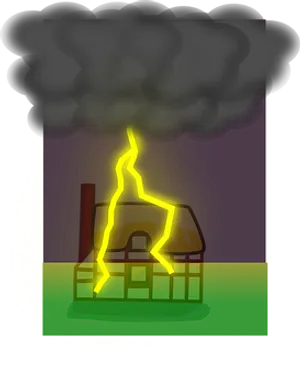 House Struck By Lightning