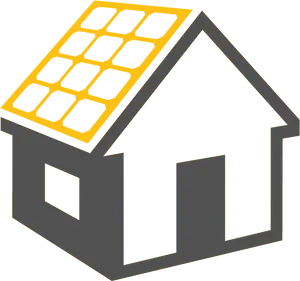 Housewith Solar Panels Icon PNG image