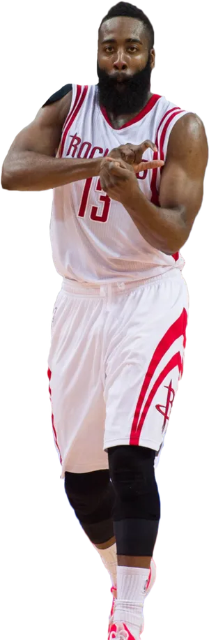 Houston Rockets Basketball Player In Action PNG image