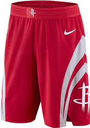 Houston Rockets Nike Shorts Red PNG image