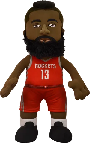 Houston Rockets Plush Toy Number13 PNG image