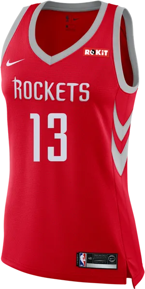 Houston Rockets Red Jersey Number13 PNG image