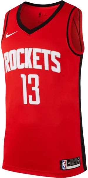 Houston Rockets13 Jersey Red PNG image