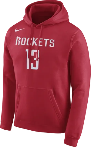 Houston Rockets13 Red Hoodie Nike PNG image