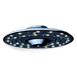 Hovering Flying Saucer Scene PNG Khe