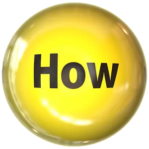 How Button Yellow Bubble PNG