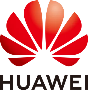 Huawei Logo Red Flower Design PNG image