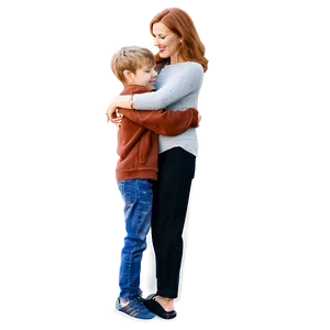 Hugging Mom And Son Png 05232024 PNG image