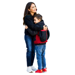 Hugging Mom And Son Png Ofh PNG image