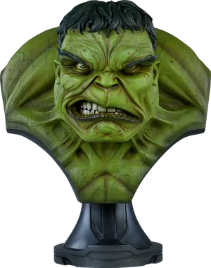 Hulk Bust Sculpture PNG