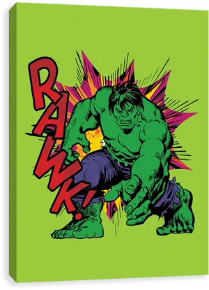 Hulk Comic Style Artwork PNG