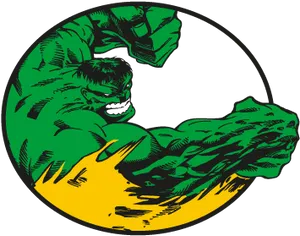 Hulk Comic Style Logo PNG