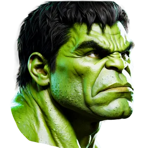 Hulk Face Portrait PNG 06272024