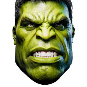 Hulk Face Portrait PNG 06272024