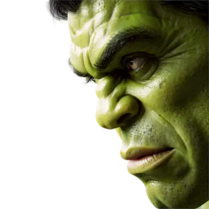 Hulk Face Portrait PNG Aoy25