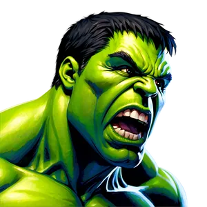 Hulk Face Silhouette PNG Hbn87 PNG