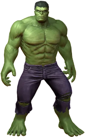 Hulk Standing Pose Graphic PNG