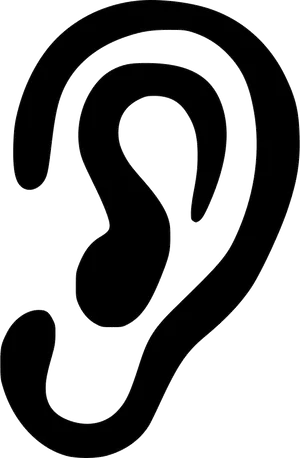 Human Ear Outline Graphic PNG image