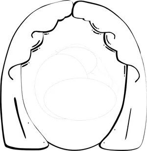 Human Face Outline Sketch PNG image