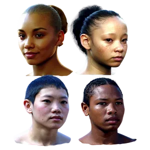 Human Head In Different Ethnicities PNG Sxm78 PNG