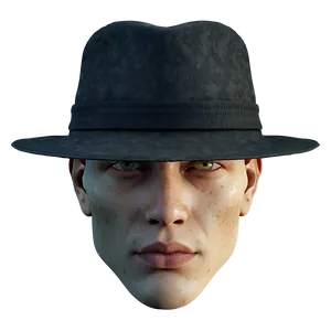 Human Head With Hat PNG 06262024