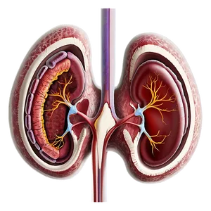 Human Kidney Anatomy PNG 05242024