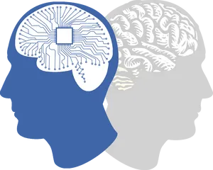 Human Technology Brain Integration PNG image