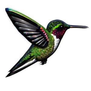 Hummingbird In Garden Png Qvt PNG image