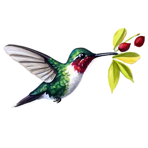 Hummingbird In Watercolor Style Png Llm98 PNG image