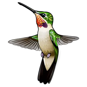 Hummingbird With Flowers Png 05212024 PNG image