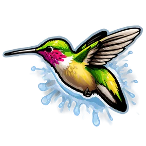 Hummingbird With Water Splash Png Xxh26 PNG image