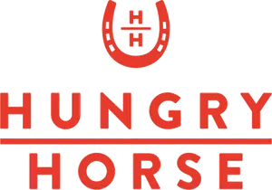 Hungry Horse Logo Redon Grey PNG