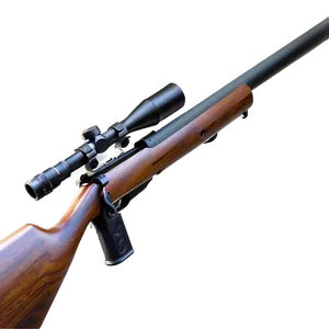 Hunting Rifle With Muzzle Brake PNG 06132024